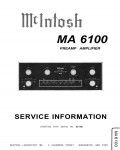 Сервисная инструкция MCINTOSH MA6100
