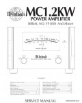 Сервисная инструкция MCINTOSH MC1.2KW