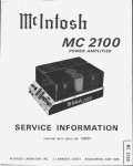 Сервисная инструкция McIntosh MC2100