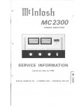 Сервисная инструкция McIntosh MC2300