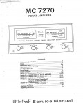 Сервисная инструкция Mcintosh MC7270
