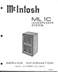 Сервисная инструкция McIntosh ML1C
