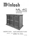 Сервисная инструкция McIntosh ML4C