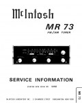 Сервисная инструкция McIntosh MR73