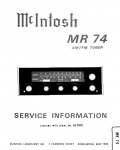 Сервисная инструкция McIntosh MR74