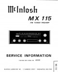 Сервисная инструкция McIntosh MX115