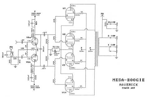 Схема Mesa Boogie MAVERICK