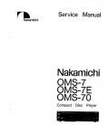 Сервисная инструкция Nakamichi OMS-7, OMS-7E, OMS-70