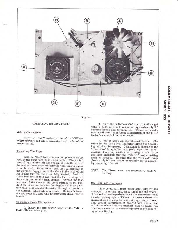 Сервисная инструкция COLUMBIA-BELL & HOWELL 355