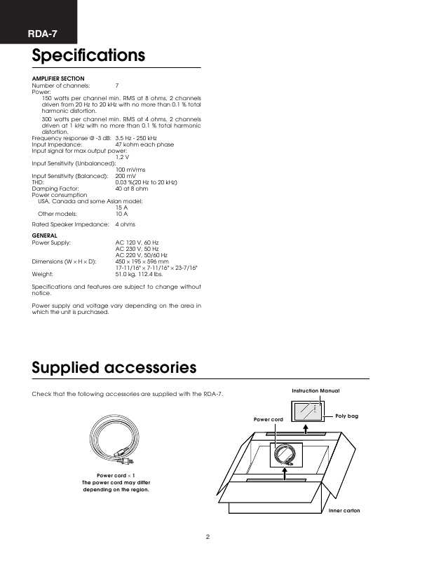 Сервисная инструкция Onkyo RDA-7