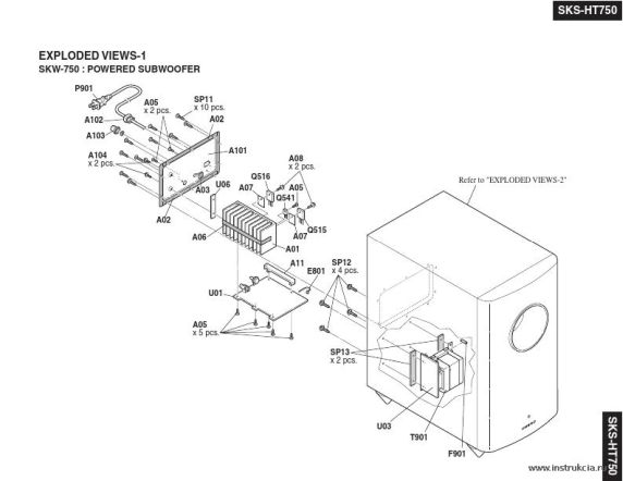 Сервисная инструкция ONKYO SKS-HT750