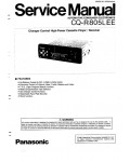 Сервисная инструкция Panasonic CQ-R805LEE