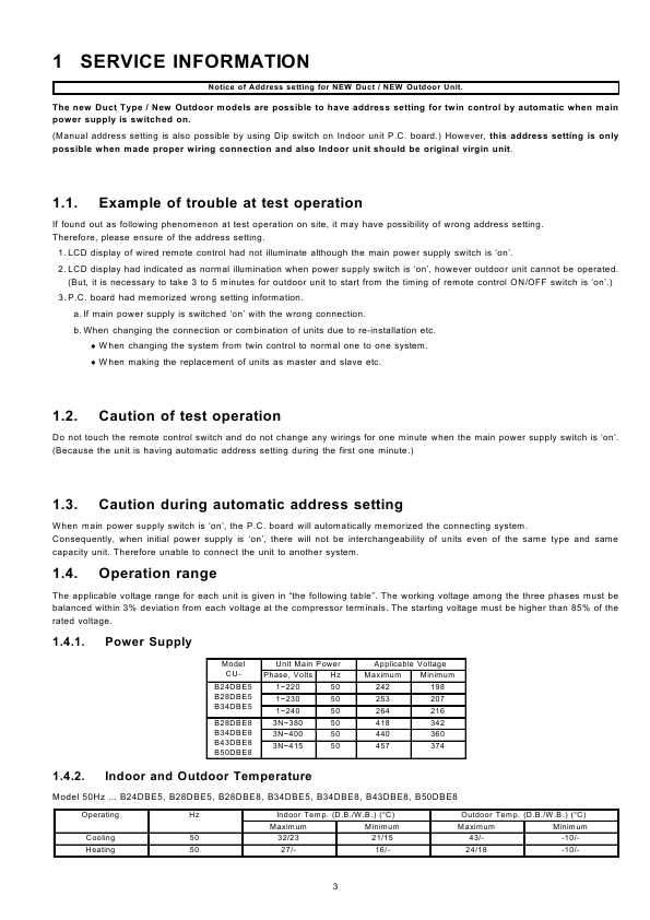 Сервисная инструкция Panasonic CS-F24, 28, 34, 43, 50DD3E5