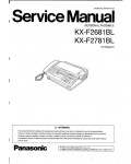 Сервисная инструкция Panasonic KX-F2681BL, KX-F2781BL
