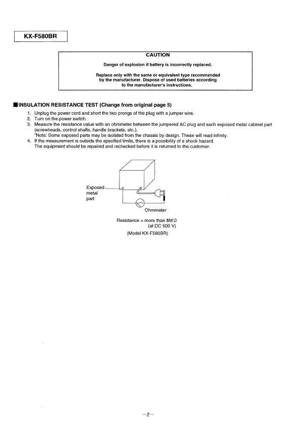 Сервисная инструкция Panasonic KX-F580BR