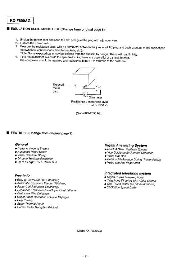Сервисная инструкция Panasonic KX-F890AG