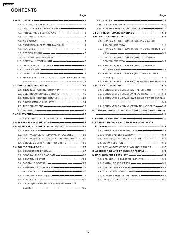 Сервисная инструкция Panasonic KX-FT21RS