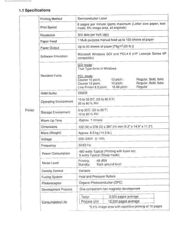 Сервисная инструкция Panasonic KX-P6100