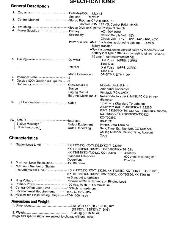 Сервисная инструкция Panasonic KX-T123210