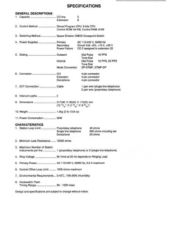 Сервисная инструкция Panasonic KX-T206SBX