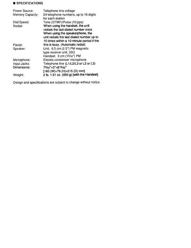 Сервисная инструкция Panasonic KX-T3185