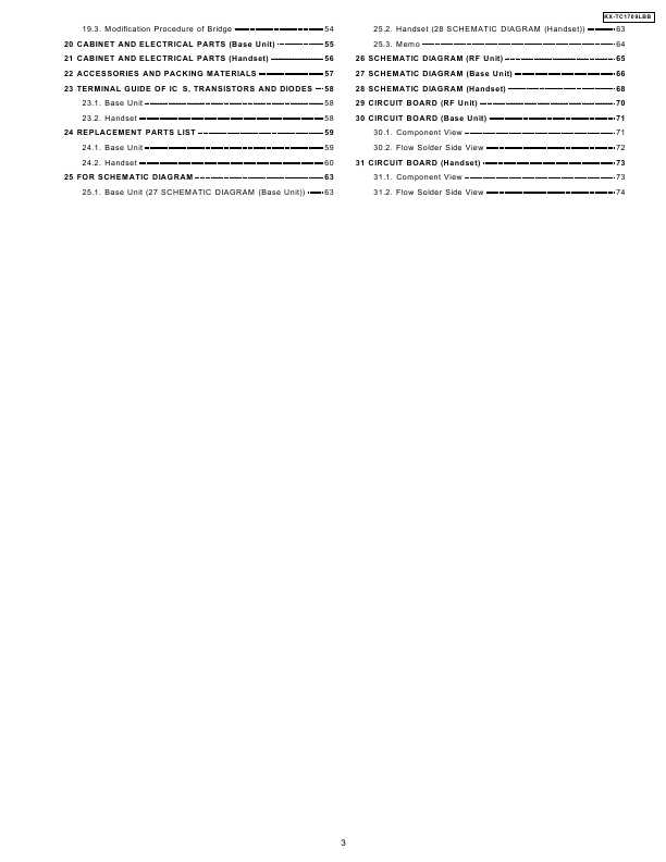 Сервисная инструкция Panasonic KX-TC1709LBB