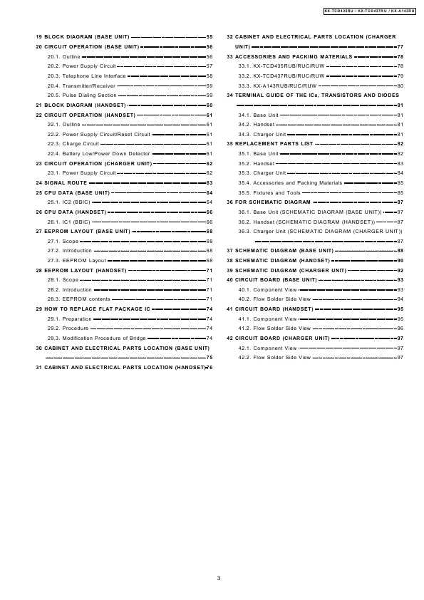 Сервисная инструкция Panasonic KX-TCD435RU, KX-TCD437RU
