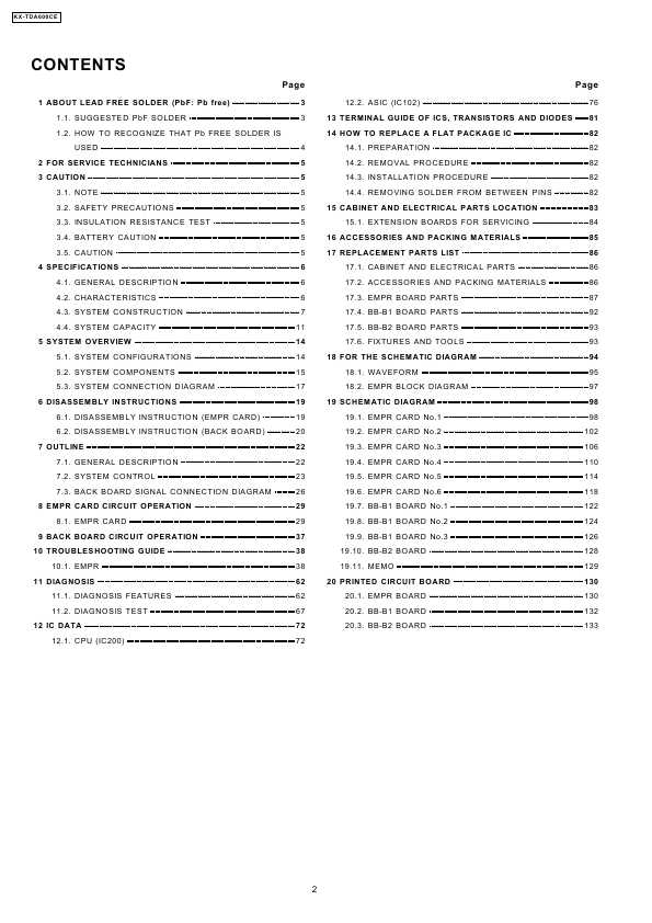 Сервисная инструкция Panasonic KX-TDA600CE