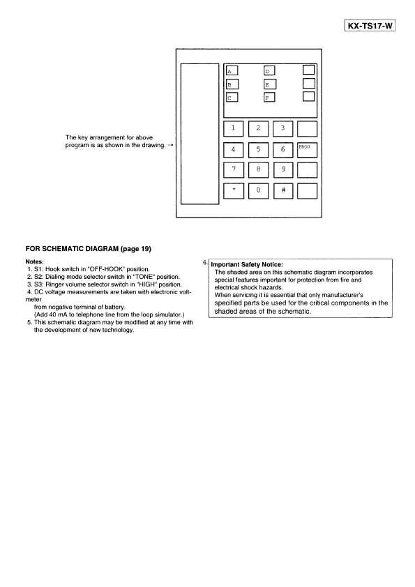 Сервисная инструкция Panasonic KX-TS17W