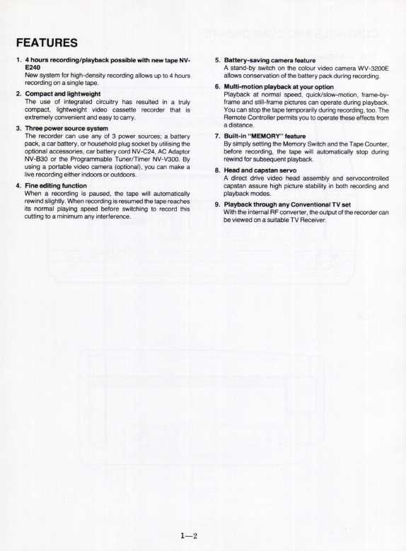 Сервисная инструкция Panasonic NV-3000E, B, VOL.1