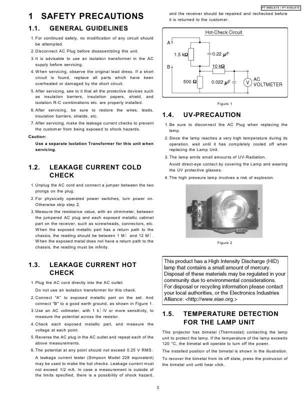 Сервисная инструкция Panasonic PT-56DLX75, PT-61DLX75