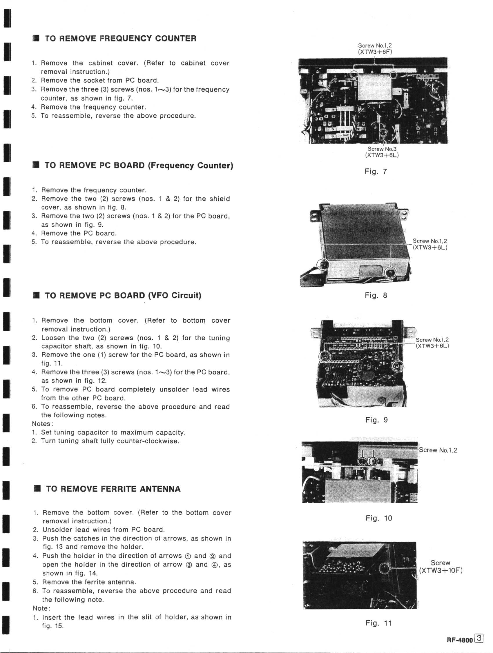 Сервисная инструкция Panasonic RF-4800