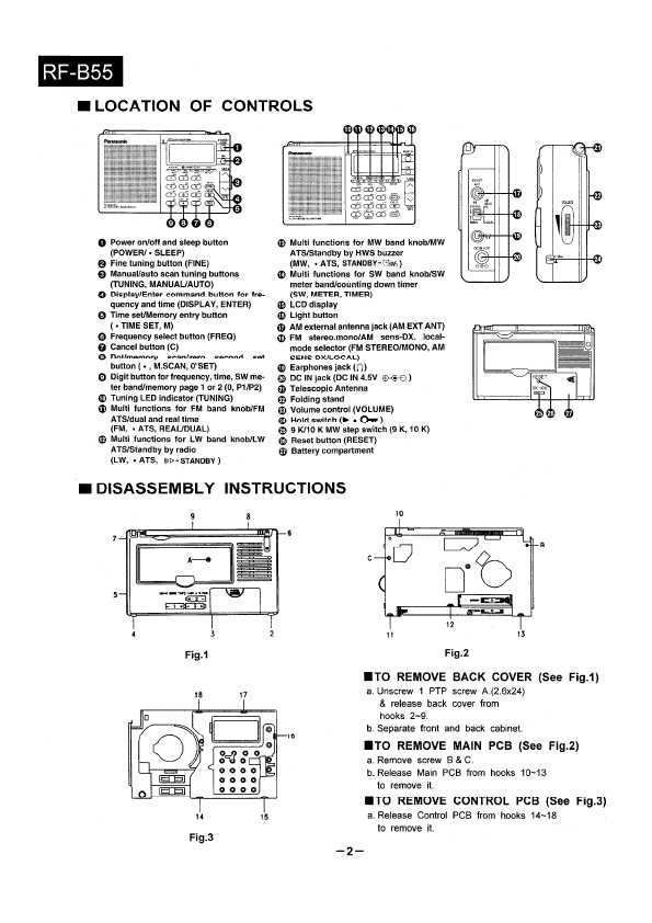 Сервисная инструкция Panasonic RF-B55
