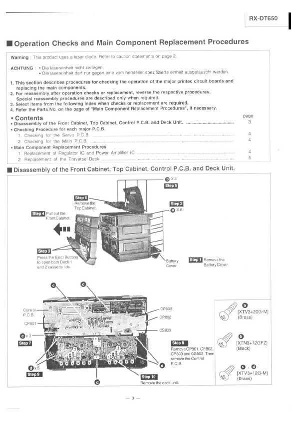 Сервисная инструкция Panasonic RX-DT650