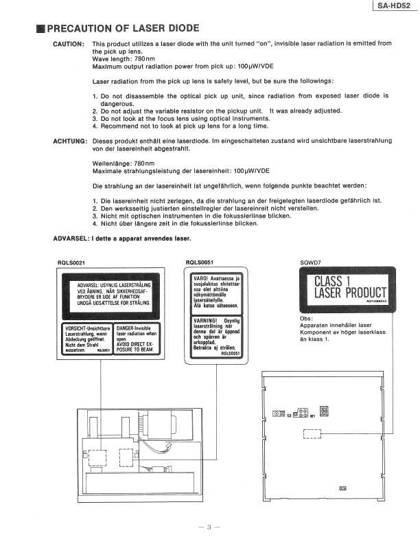 Сервисная инструкция Panasonic SA-HD52EG-K