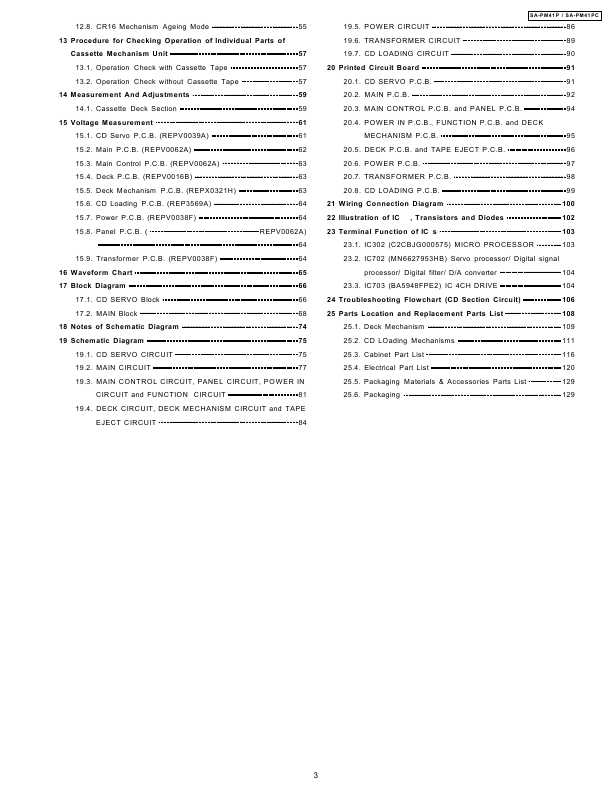 Сервисная инструкция Panasonic SA-PM41P, SA-PM41PC