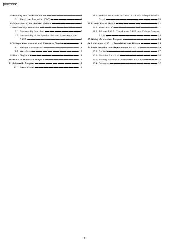 Сервисная инструкция Panasonic SB-WA730GCP