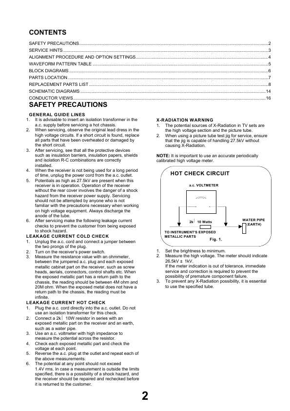 Сервисная инструкция Panasonic TC-14B4R, TX-14B4T