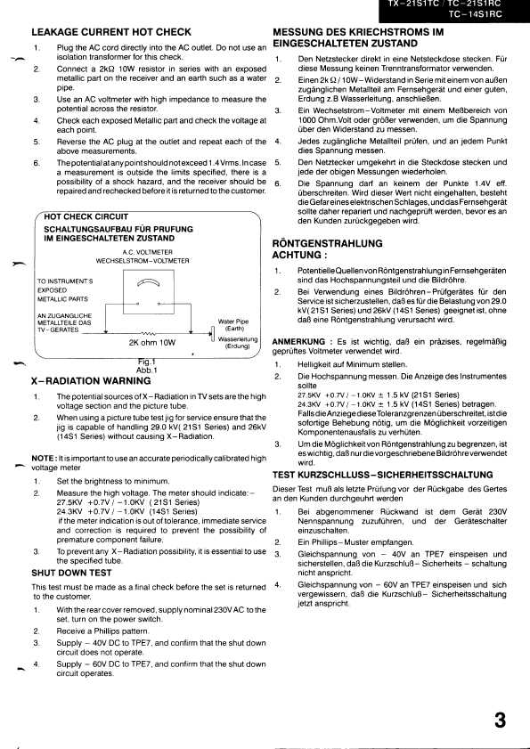 Сервисная инструкция Panasonic TC-14S1RC, TC-21S1RC