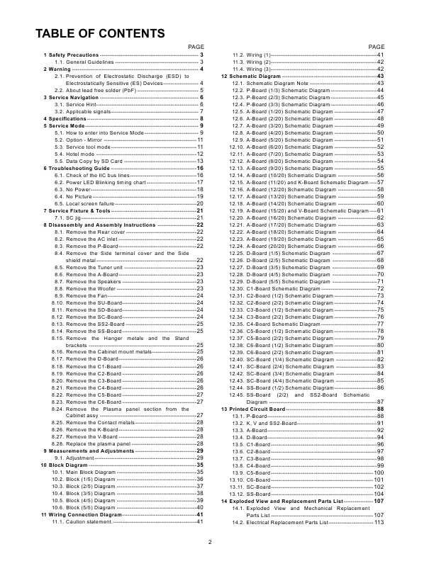 Сервисная инструкция Panasonic TC-P54VT25