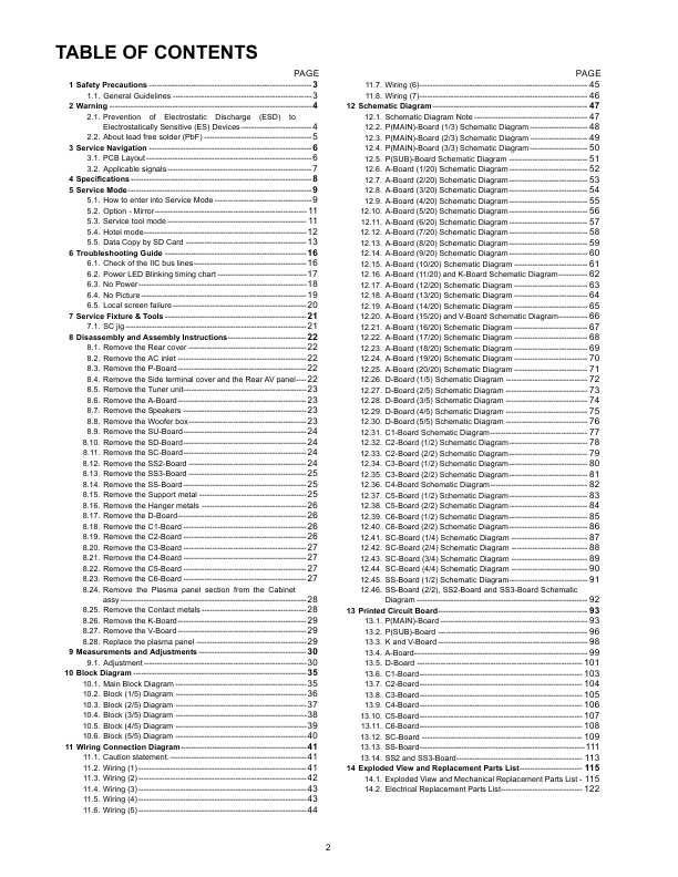 Сервисная инструкция Panasonic TC-P65VT25