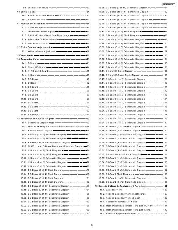 Сервисная инструкция Panasonic TH-42PZ700U
