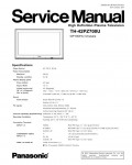 Сервисная инструкция Panasonic TH-42PZ700U GP10DHU chassis