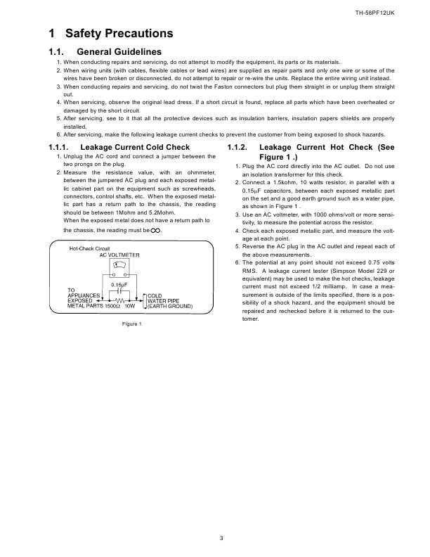 Сервисная инструкция Panasonic TH-58PF12UK