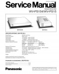 Сервисная инструкция Panasonic WV-PS154, PS15