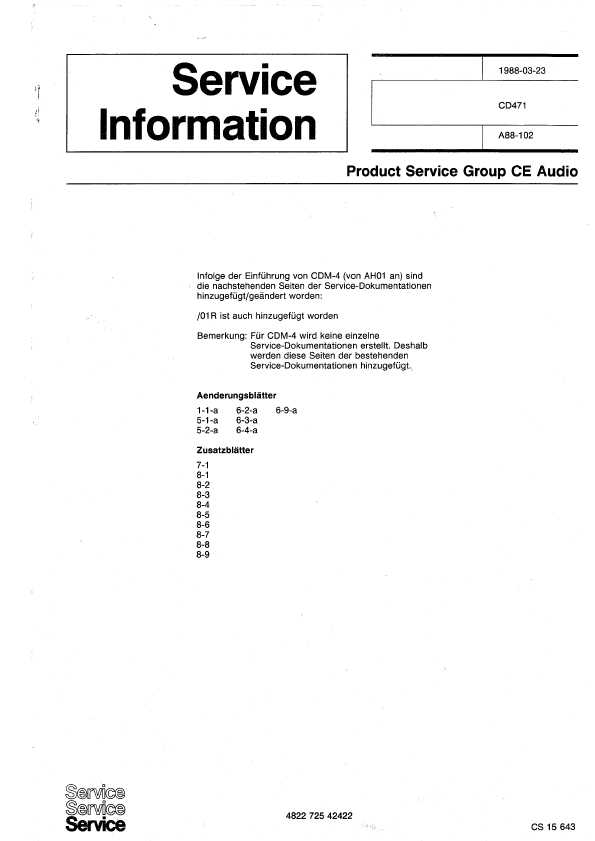 Сервисная инструкция Philips CD-471