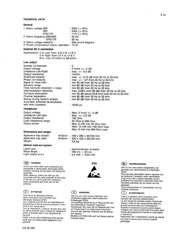 Сервисная инструкция Philips CD-600