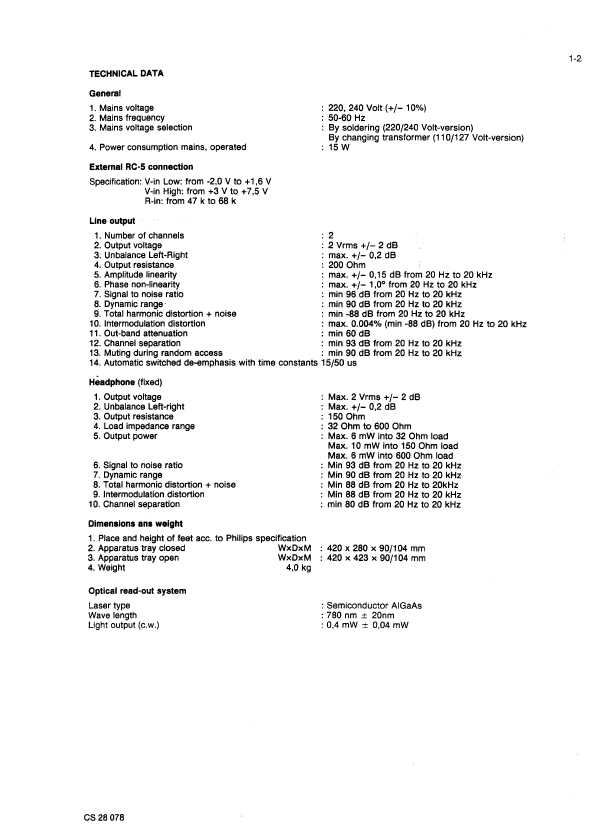 Сервисная инструкция Philips CD-630