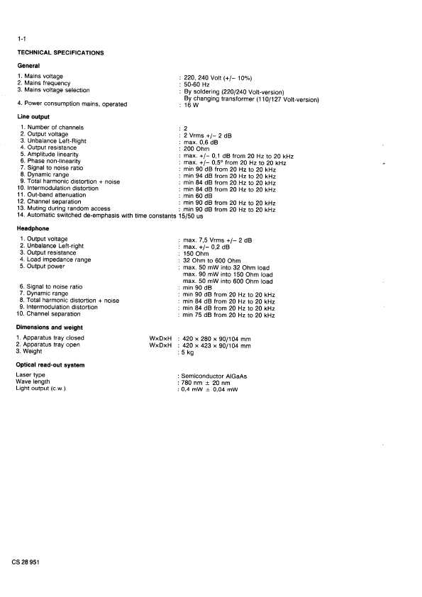 Сервисная инструкция Philips CD-850