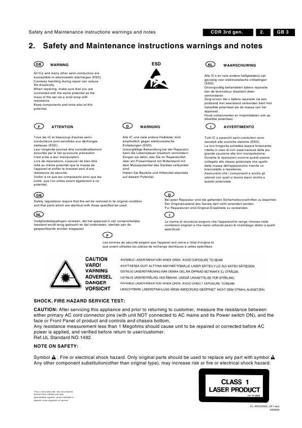 Сервисная инструкция Philips CDR-570, CDR-770, CDR-775, CDR-930, CDR-950
